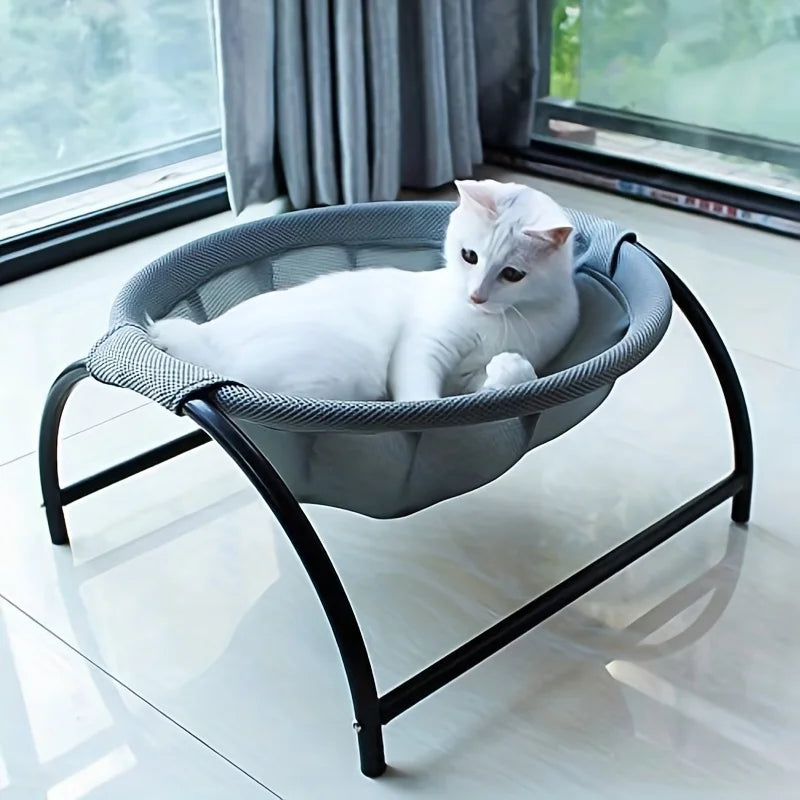 Breathable Cat Hammock Bed – Cooling Elevated Pet Cot Sofa for Cats & Small Pets