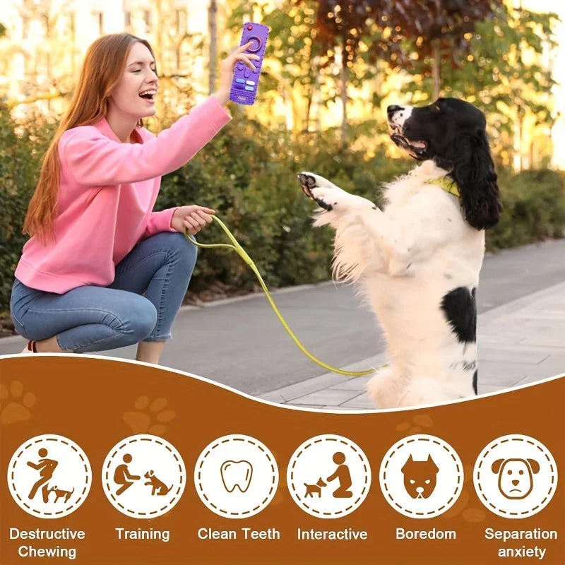Silicone Dog Teething Toy – Remote Control Design Chew Stick for Puppies (Multi-Color)