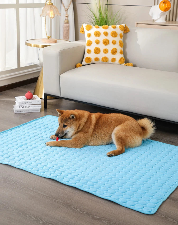 DualPet Cooling Pad for Dogs & Cats – Washable Summer Gel Ice Mat for Small to Large Pets, Cool Mattress Blanket