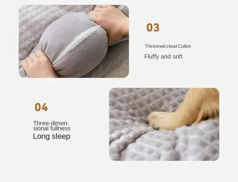 Warm Holiday Pet Bed – Winter Dog & Cat Sofa Bed for Halloween & Christmas