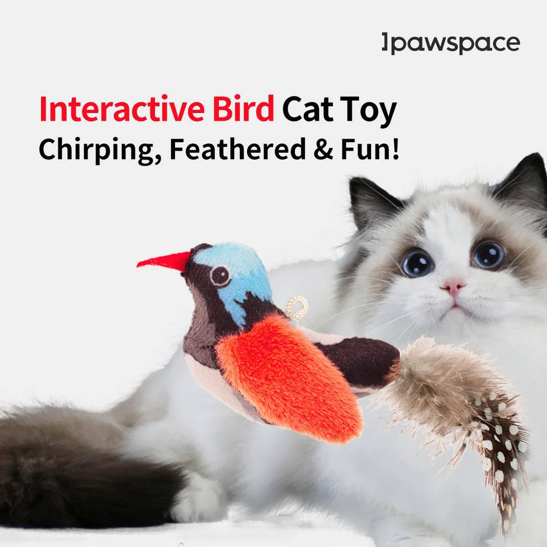 Chirp Bird Interactive Cat Toy with Realistic Sound 🐦🐾