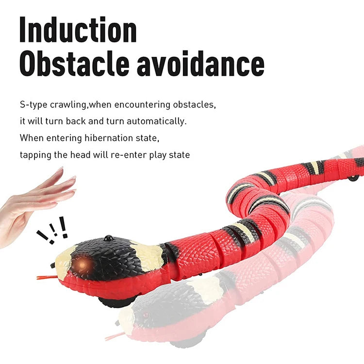 Smart Sensing Snake Cat Toy – USB Rechargeable Interactive Teaser for Cats