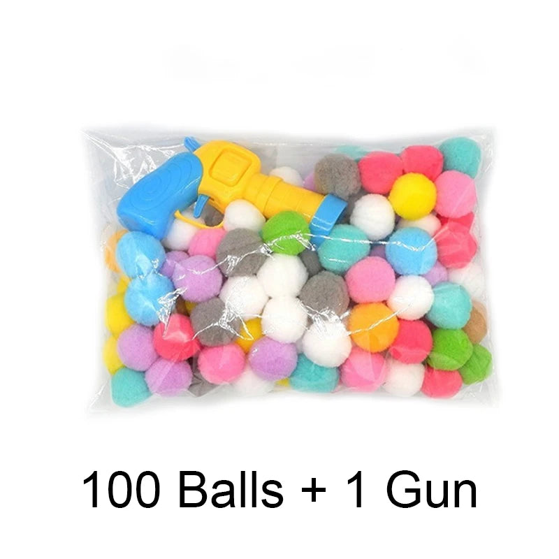 🎯 Cat Plush Ball Shooting Gun – Mini Silent Launcher Toy for Interactive Play & Stress Relief