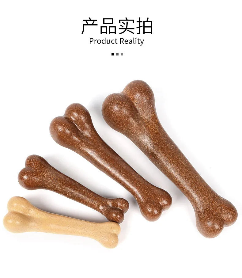 Nearly Indestructible Dog Bone Chew Toy – Natural Non-Toxic Anti-Bite Dental Toy for Small, Medium & Large Dogs