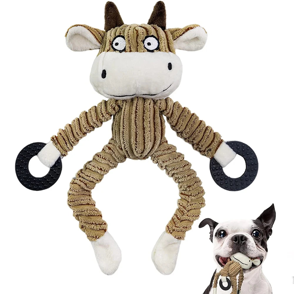 Squeaky Puppy Plush Chew Toy – Monkey Design