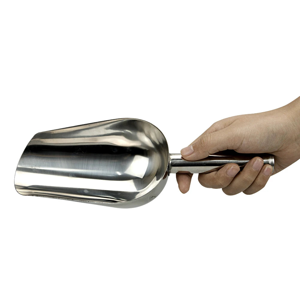 Stainless Steel Pet Food Scoop – Large Capacity Thickened Dog & Cat Food Shovel (23.5 x 8 x 5 cm)