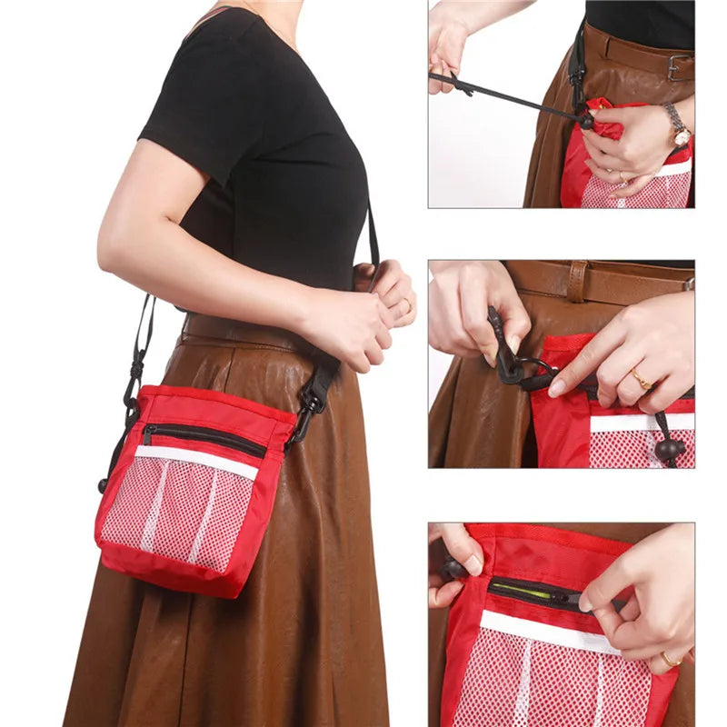 Multifunctional Dog Training Treat Pouch – Pet Snack & Food Bag with Waist Strap & Crossbody Option for Puppy Walking & Training