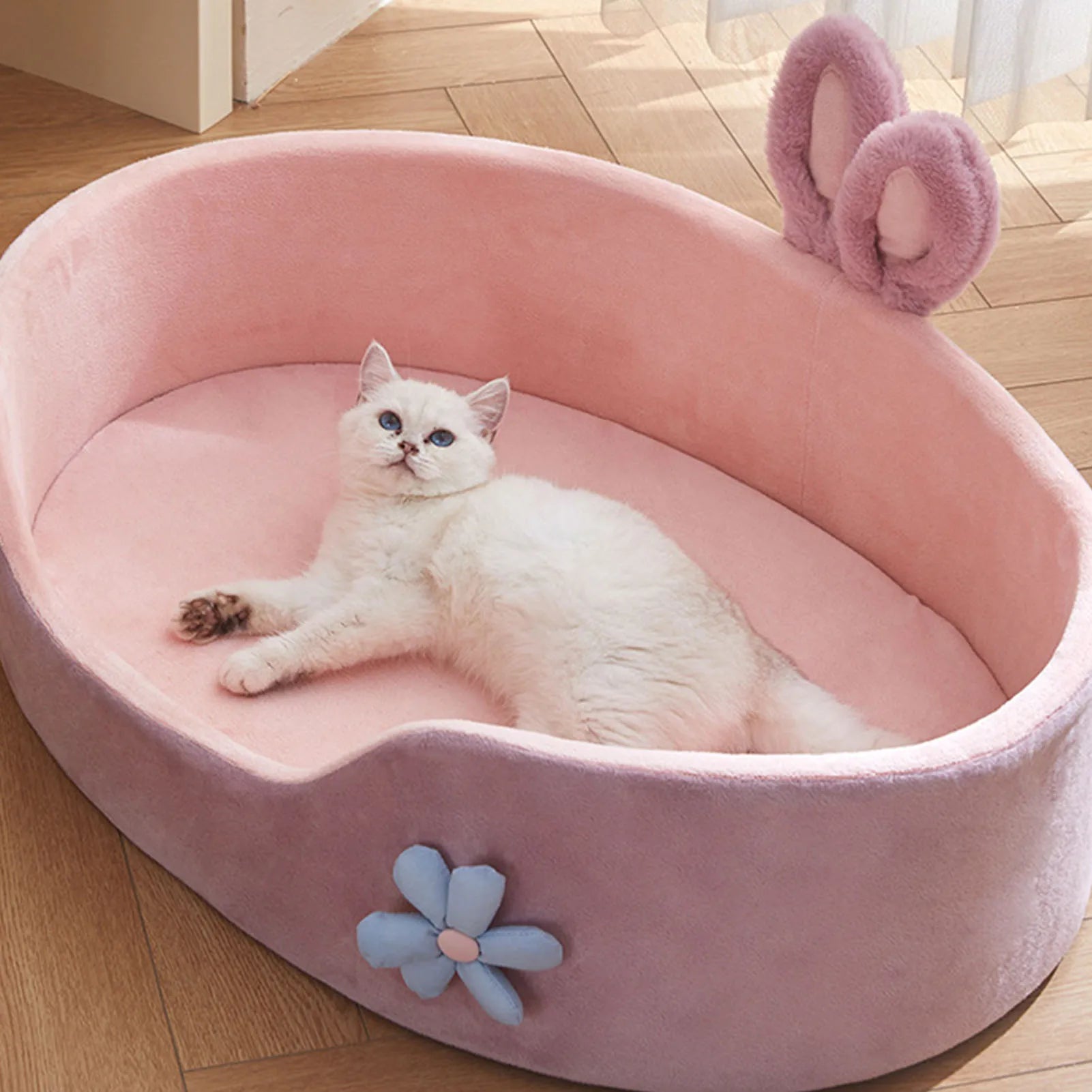 Detachable & Washable Pet Bed – Soft Comfortable Four-Season Dog & Cat Sleeping Bed