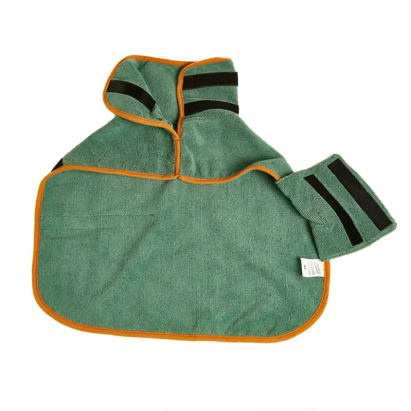 Pet Bathrobe Adjustable Towel – Super Fast-Drying Moisture Robe for Dogs (Large, Medium, Small)