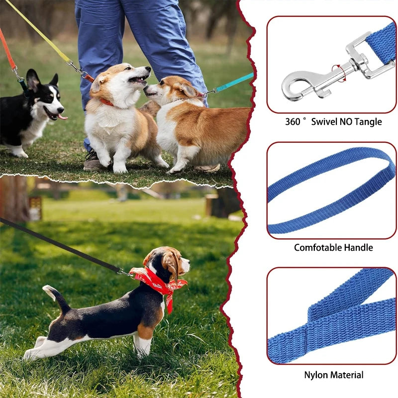 🐶 Nylon Dog Training Leash – Durable Walking & Traction Rope for Small & Large Dogs (1.5M–10M)