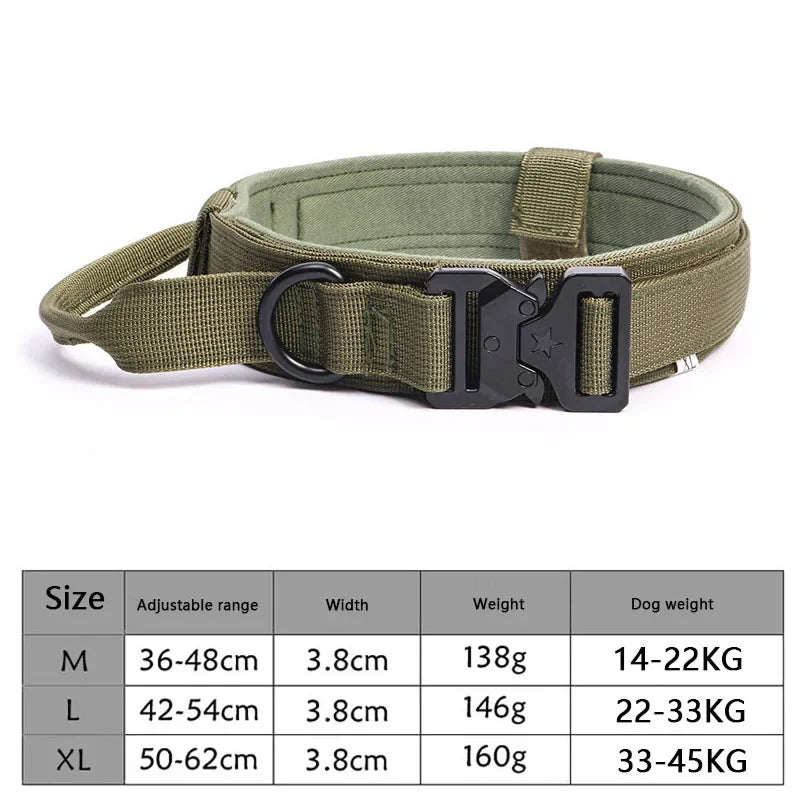 Adjustable Tactical Dog Collar & Traction Rope