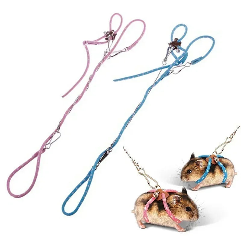 Adjustable Soft Strap Leash for Small Pets – Bird, Parrot, Hamster, Ferret, Rat, Guinea Pig