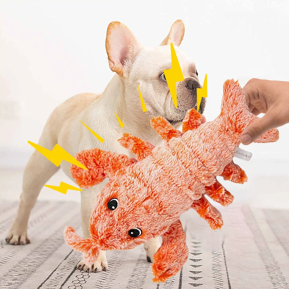 🦞 Floppy Lobster Interactive Dog Toy – Plush Squeaky Chew Toy for Medium Dogs