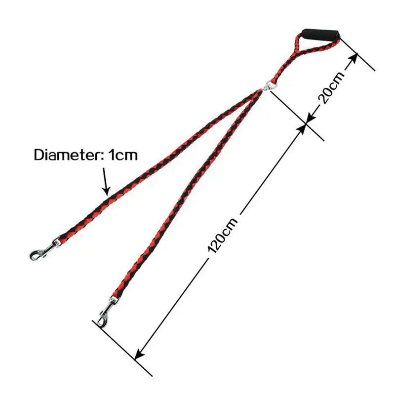 Double Dog Leash – Durable Traction Rope for 2 Dogs 🐕🐕‍🦺