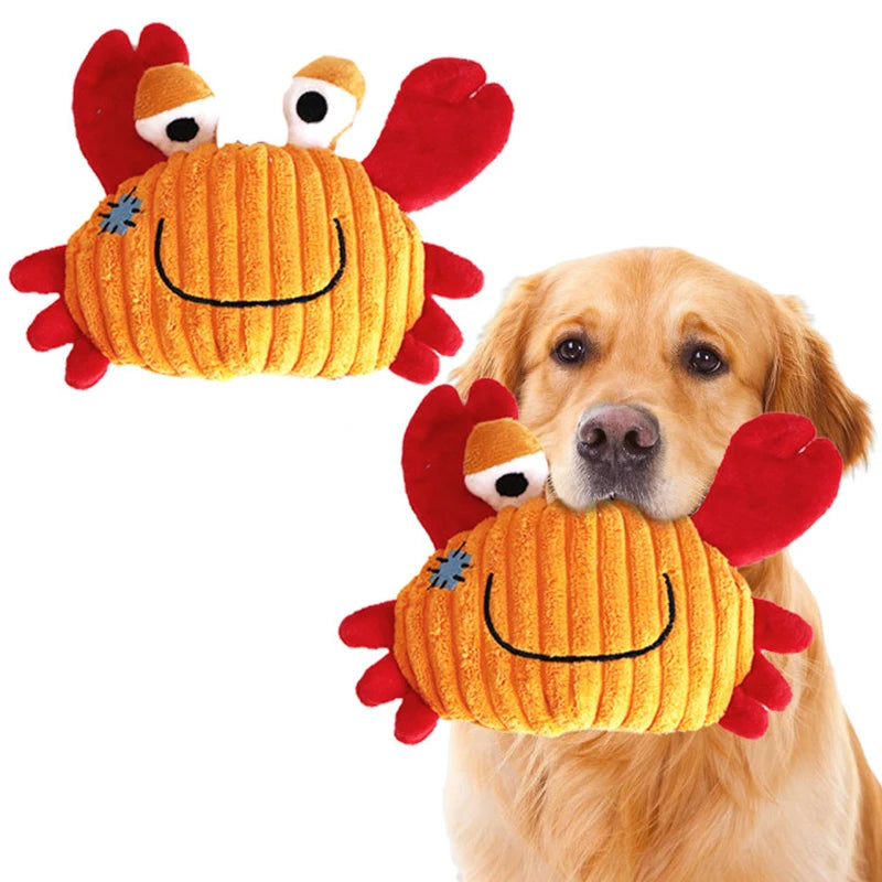 🐶 Plush Toys for Small Dogs – Squeaky Soft Ocean Series