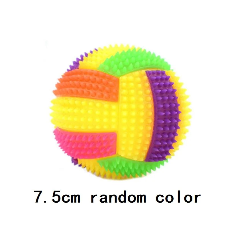 LED Glowing Ball Dog Toy – Bouncy Chew Ball for Puppies & Small Dogs, Colorful Light Molar Toy for Interactive Pet Play
