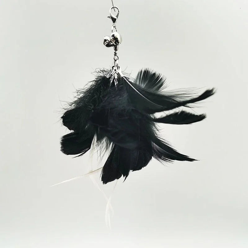 Hands-Free Bird & Feather Cat Wand – Suction Cup Interactive Toy with Bell