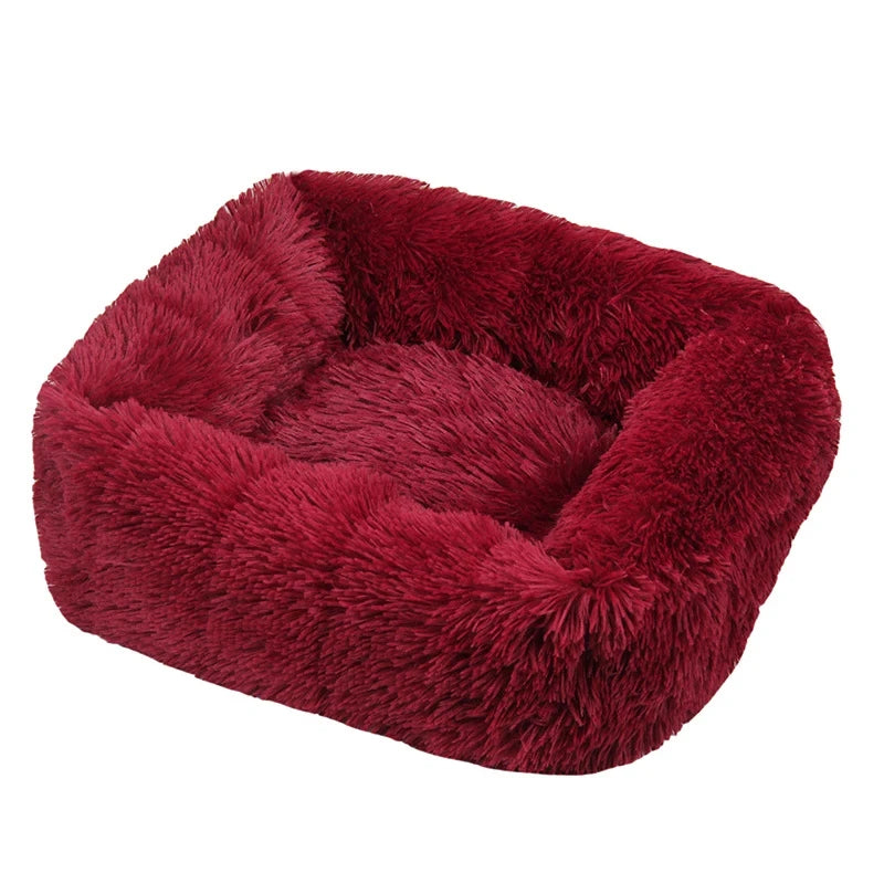 Winter Plush Rectangle Dog Bed – Warm Pet Sofa Mat for Small, Medium & Large Dogs & Cats