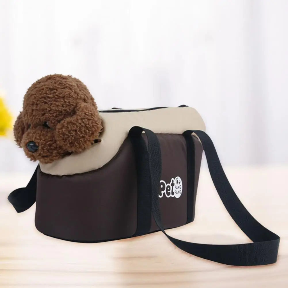 Soft-Sided Pet Carrier Bag – Breathable Travel Tote with Adjustable Strap & Interior Pad for Cats and Small Dogs