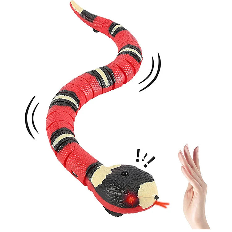 Smart Sensing Snake Cat Toy – USB Rechargeable Interactive Teaser for Cats