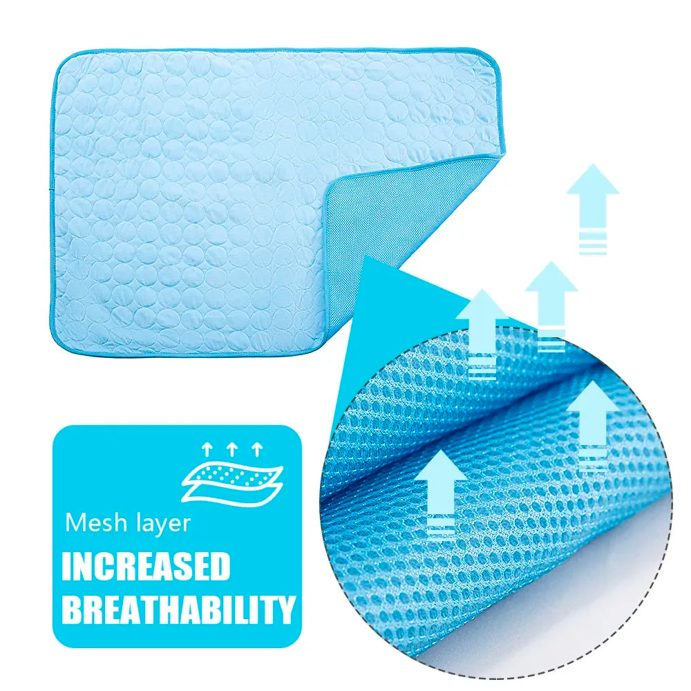 NONOR Dog Cooling Mat – Breathable Summer Pet Bed for Dogs & Cats, Self-Cooling Pad for Crate, Kennel & Car Seat