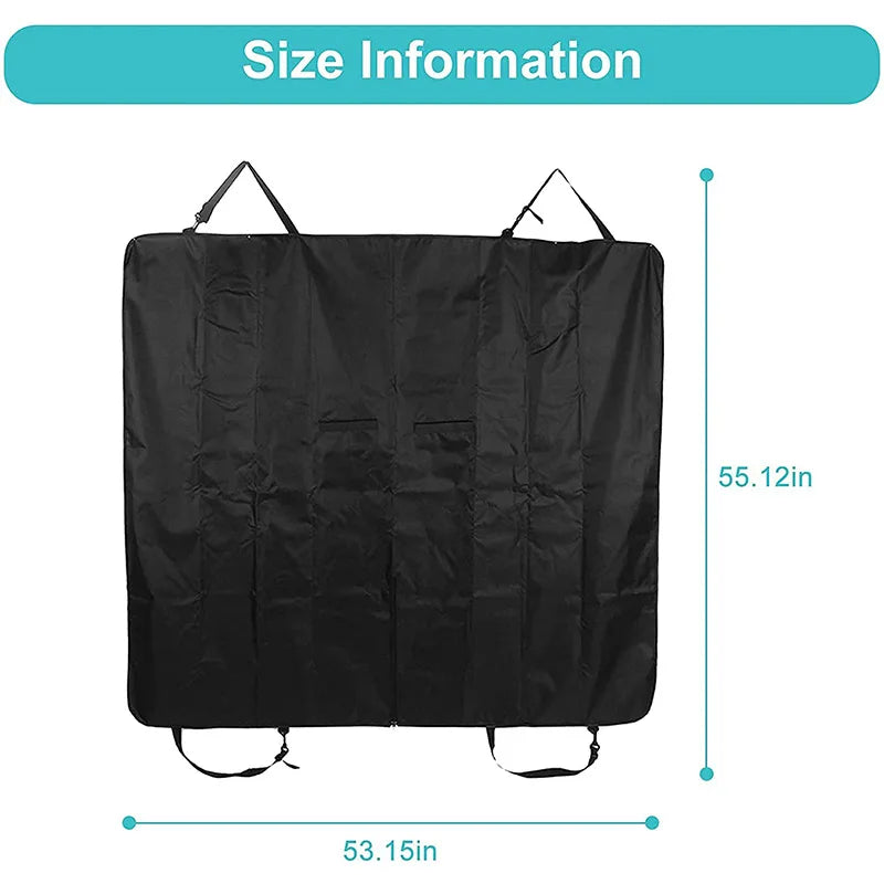 Waterproof Car Rear Seat Cover for Dogs – Hammock Travel Mat & Pet Protector for Car, Truck, SUV