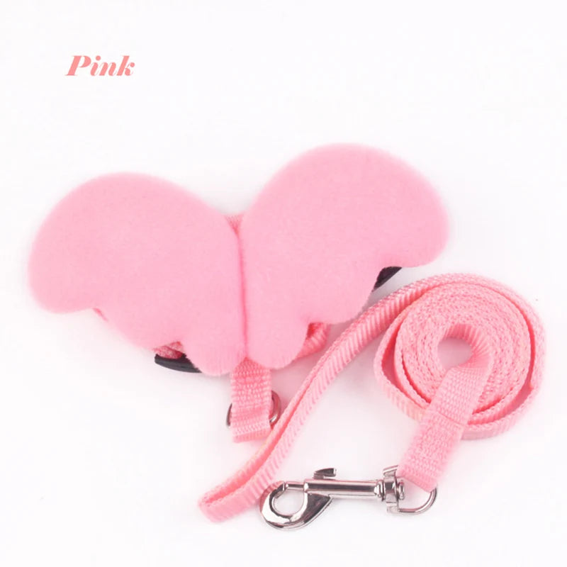 Angel Wings Pet Harness & Leash Set – Cute Lead for Cats, Puppies & Rabbits
