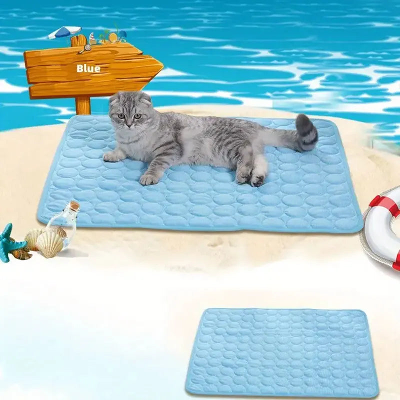 Dogs Self-Cooling Mat – Summer Ice Silk Sleeping Pad for Pets: