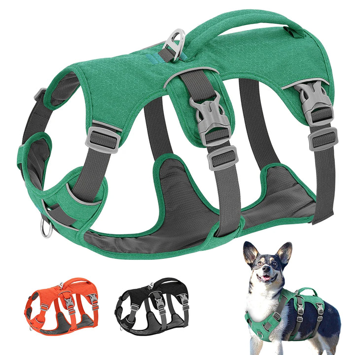 🐶 Escape-Proof Reflective Dog Harness – Durable Nylon Vest with Handle for Small to Large Dogs