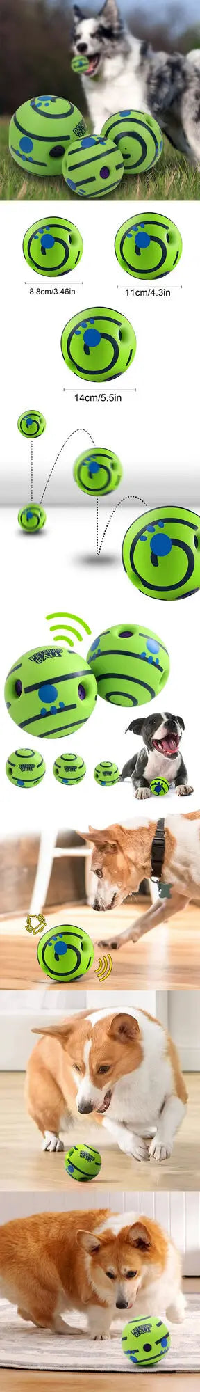 Wobble Wag Giggle Glow Ball – Interactive Dog Toy with Fun Giggle Sounds & Glowing Effect