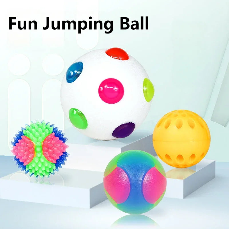 LED Glowing Ball Dog Toy – Flashing Elastic Light Ball for Puppies, Small Dogs & Cats