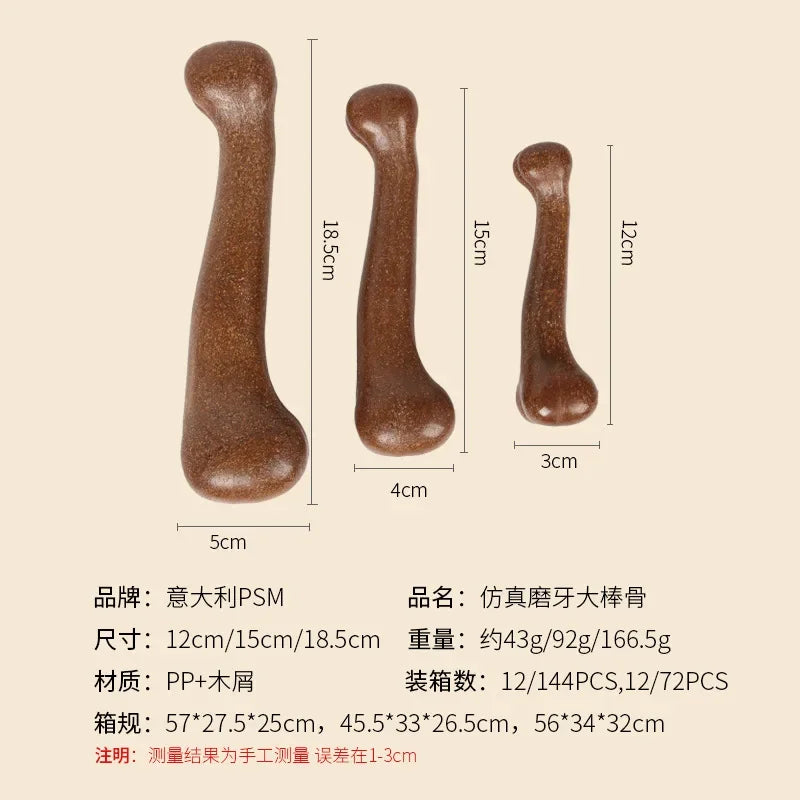 Nearly Indestructible Dog Bone Chew Toy – Natural Non-Toxic Anti-Bite Dental Toy for Small, Medium & Large Dogs