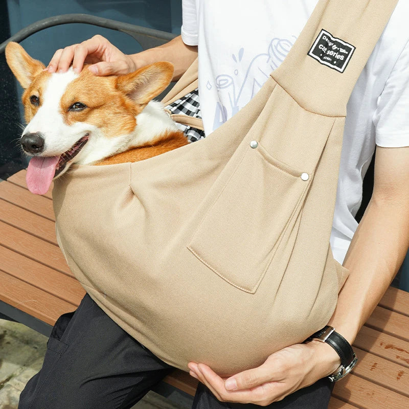 Pet Travel Shoulder Bag – Hands-Free Sling Carrier for Dogs & Puppies
