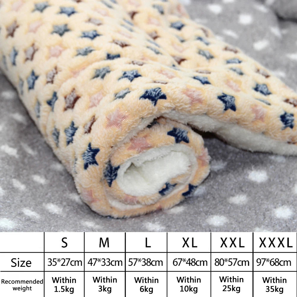Flannel Pet Mat – Thick Sleeping Blanket Bed for Dogs & Cats, Soft Pet Rug for Small to Large Pets