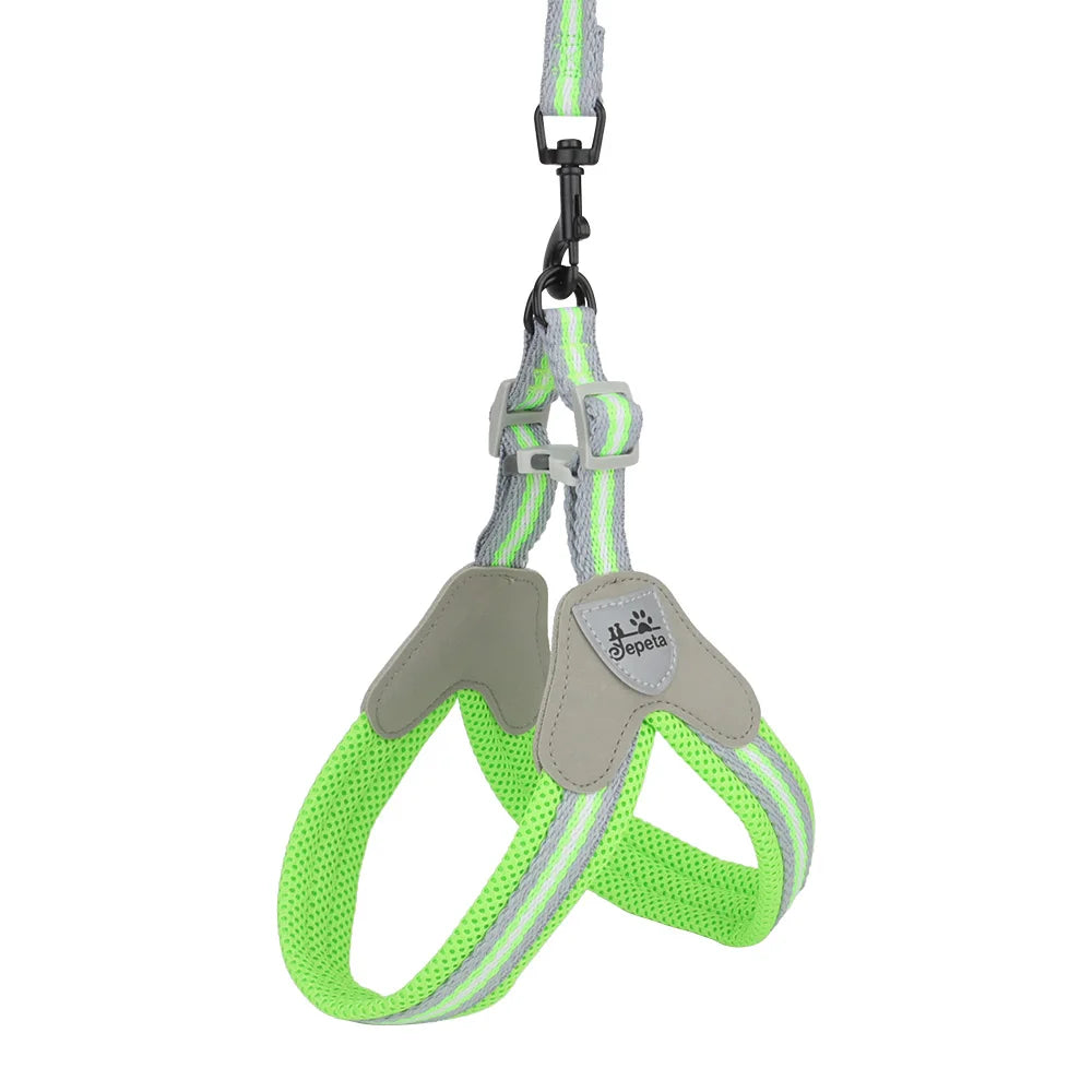 🐾 Vest Style Dog Harness & Leash Set – Adjustable Chest Strap for Small & Medium Dogs