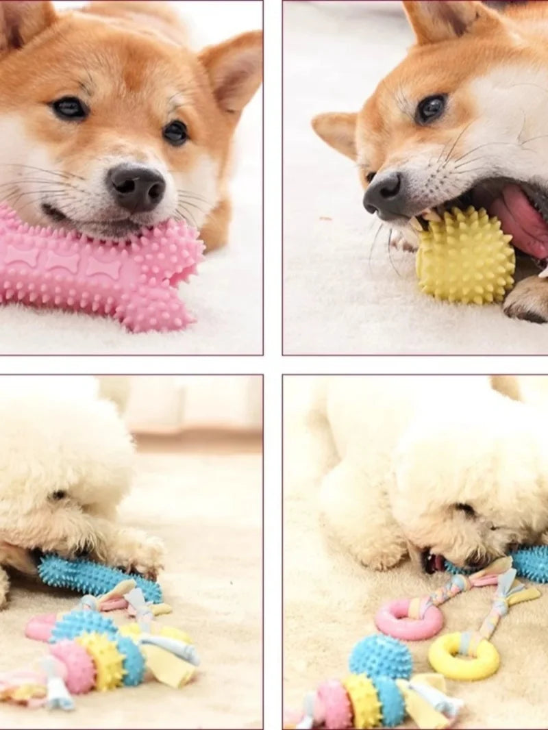 Rubber Chew Ball – Interactive Tooth Cleaning Toy for Dogs & Cats