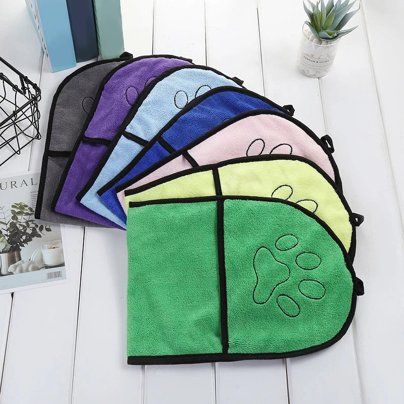 🛁 Ultra-Absorbent Pet Bath Towel – Soft Microfiber Robe for Dogs & Cats