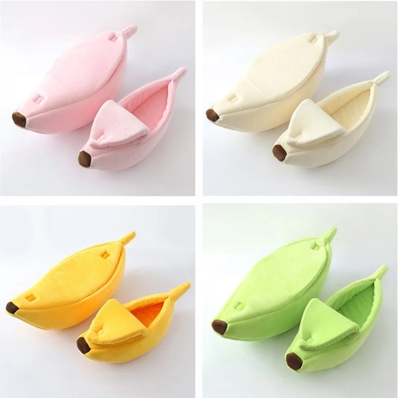 Funny Banana Cat Bed – Cozy, Cute, Warm & Portable Cat House and Dog Cushion