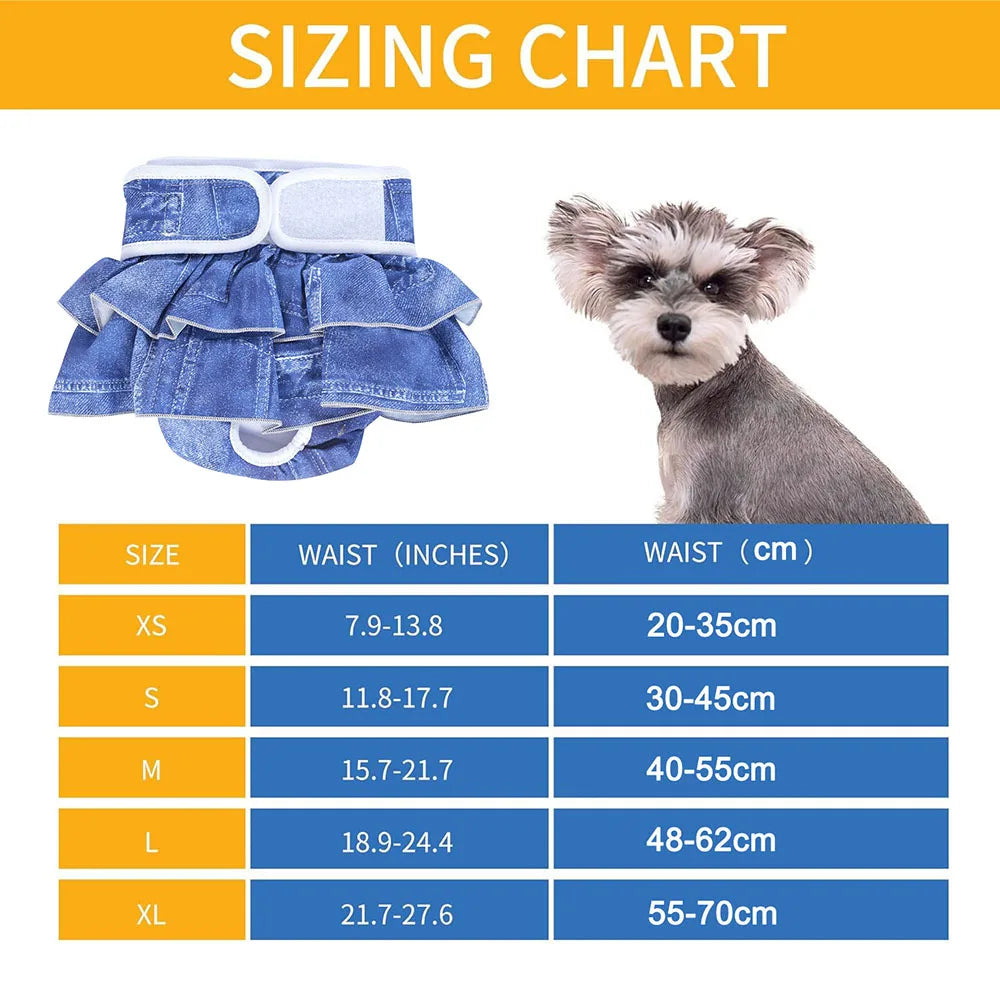 Reusable Female Dog Diapers – Washable, Highly Absorbent Doggie Diaper Shorts for Girl Dogs in Heat & Incontinence