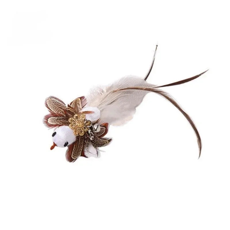 Hands-Free Cat Wand Toy with Feather & Bell – Suction Cup Interactive Toy for Kittens & Cats