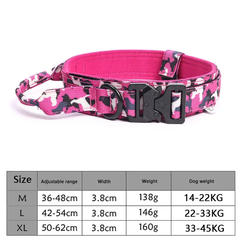 Adjustable Tactical Dog Collar & Traction Rope