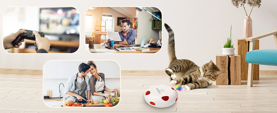 INKZOO 7-Hole Interactive Cat Toy – Automatic Mice Whack-A-Mole for Cats & Kittens