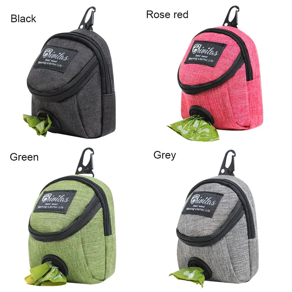 Portable Dog Training Treat Pouch – Outdoor Waist Bag with Poop Bag Dispenser for Puppy Snack Rewards