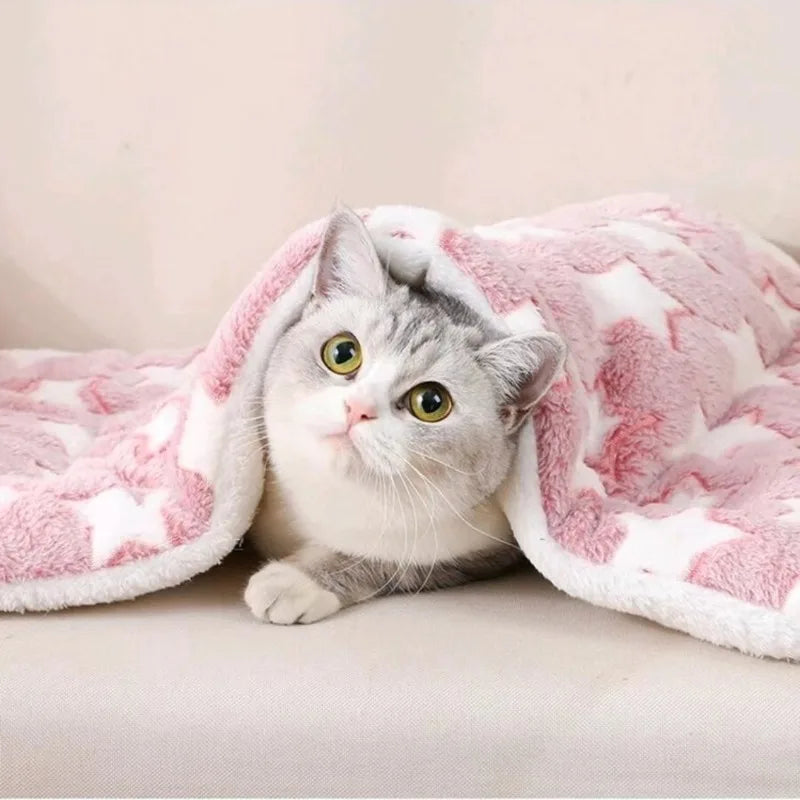 Flannel Pet Mat – Thick Sleeping Blanket Bed for Dogs & Cats, Soft Pet Rug for Small to Large Pets