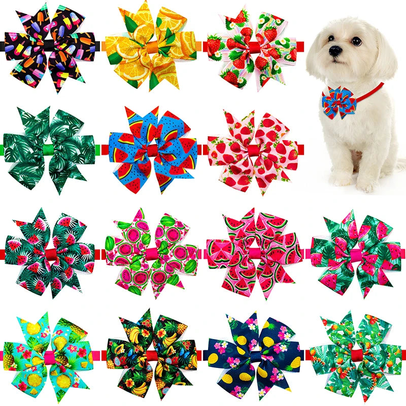 Dog Bowties & Bows 🎀 50/100pcs Small Pet Grooming Accessories