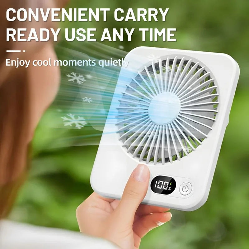 🌀 Mini Portable Folding USB Charging Power Bank Fan – Handheld & Desk Multi-Function Fan for Sports & Summer Cooling