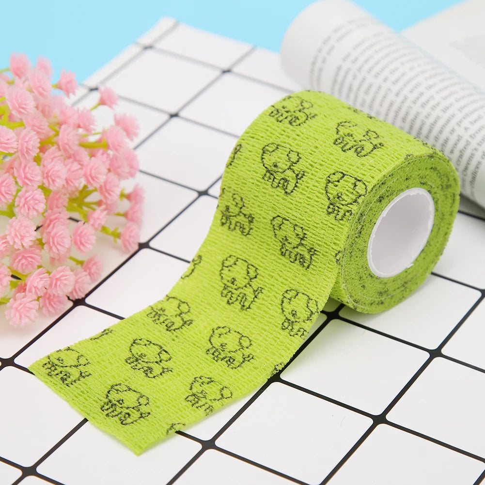 5Pcs Self-Adhesive Bandage Wrap for Dogs – Elastic First Aid Pet Leg Protector, Vet Tape Wrap (Green)