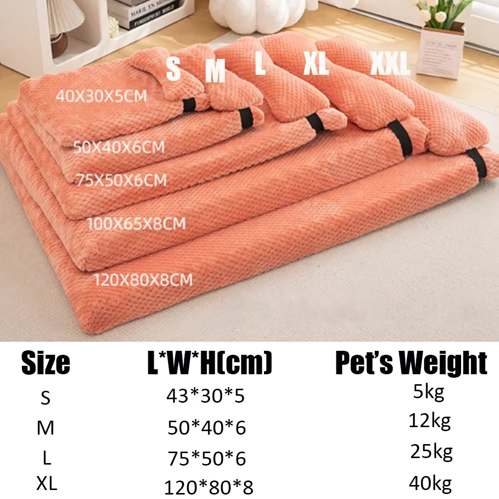Warm Calming Dog Bed with Pillow
