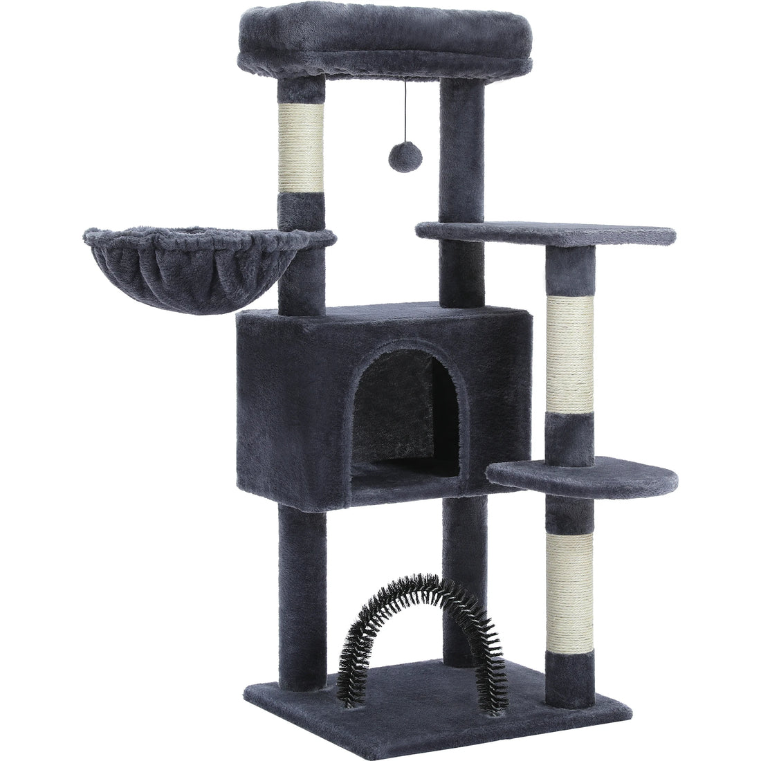 🐾 Cat Tree Tower Condo – Plush Perch, Hammock & Sisal Scratching Posts