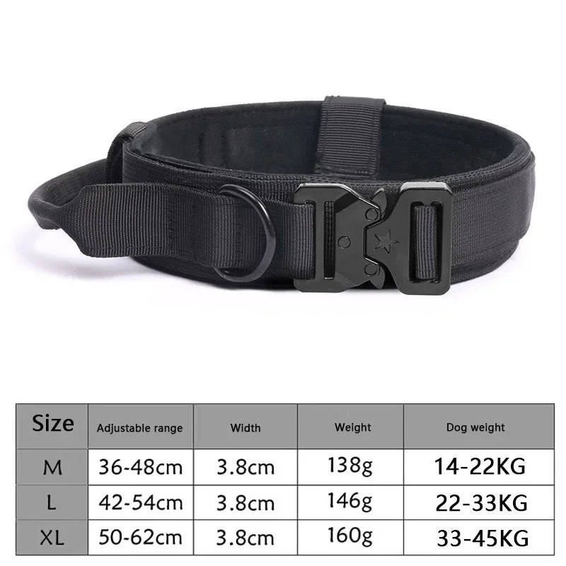 Adjustable Tactical Dog Collar & Traction Rope